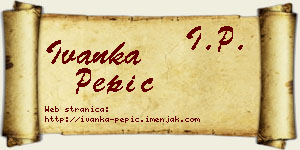 Ivanka Pepić vizit kartica